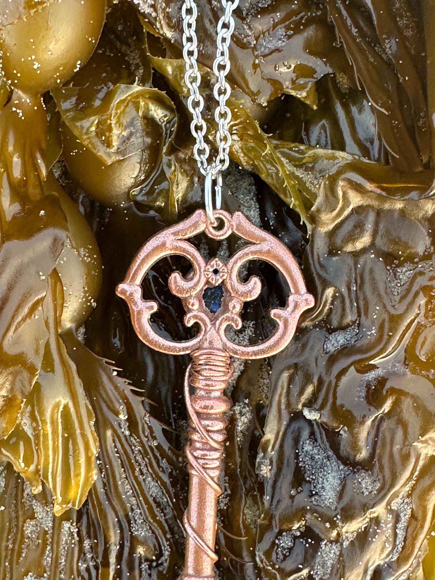 E. Key Necklace || Labradorite || Quartz | Bright Copper