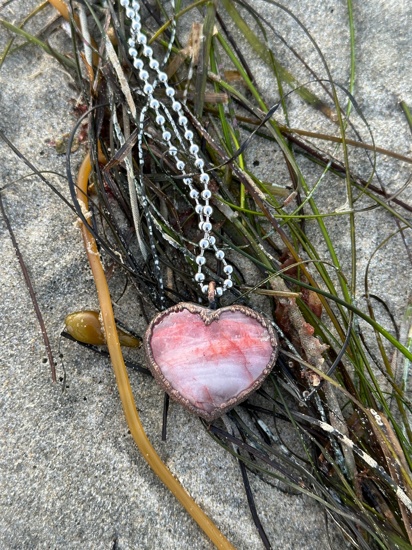 C. Heart Necklace | Hematite Quartz |