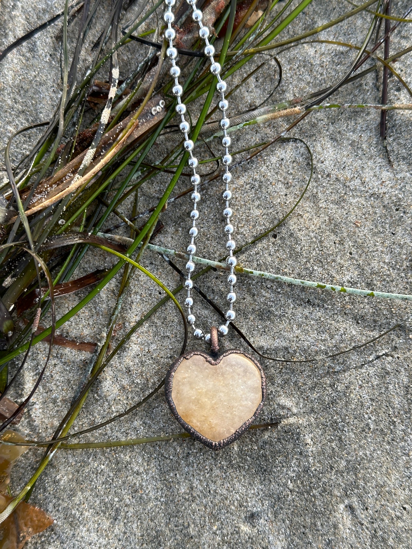 D. Heart Necklace | Yellow Aventurine |