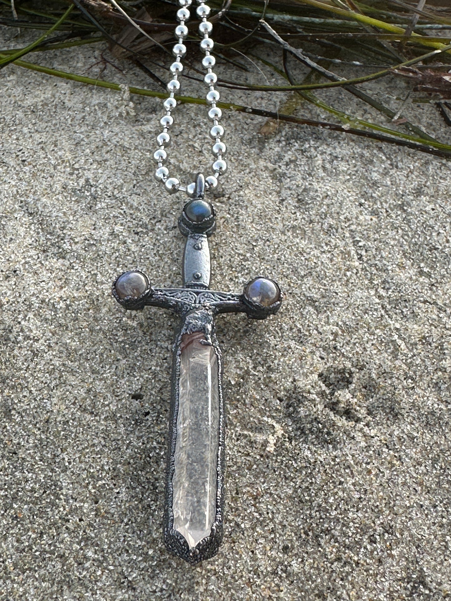 O. Crystal Sword | Labradorite | Quartz