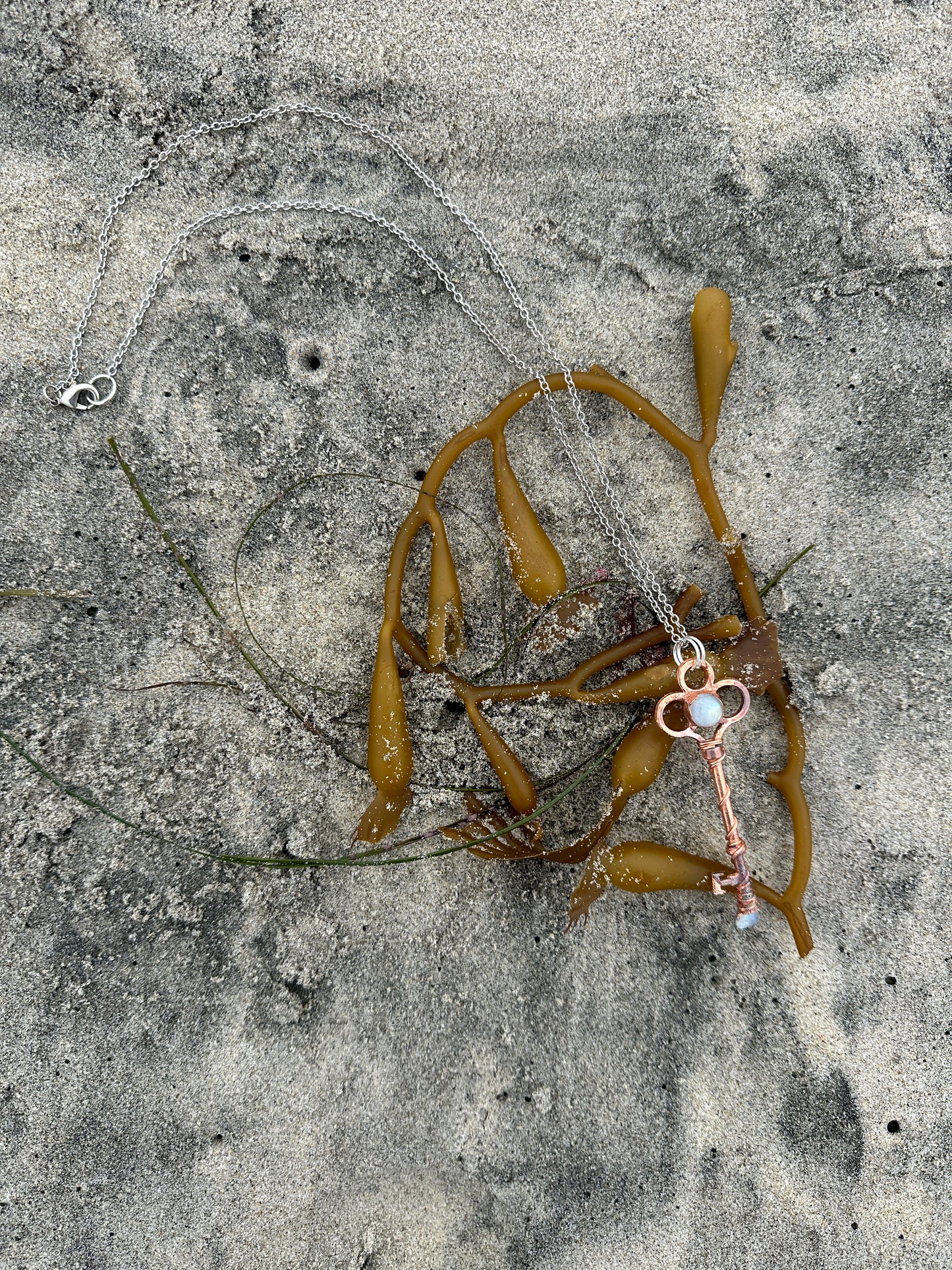 F. Key Necklace | Moonstone | Bright Copper