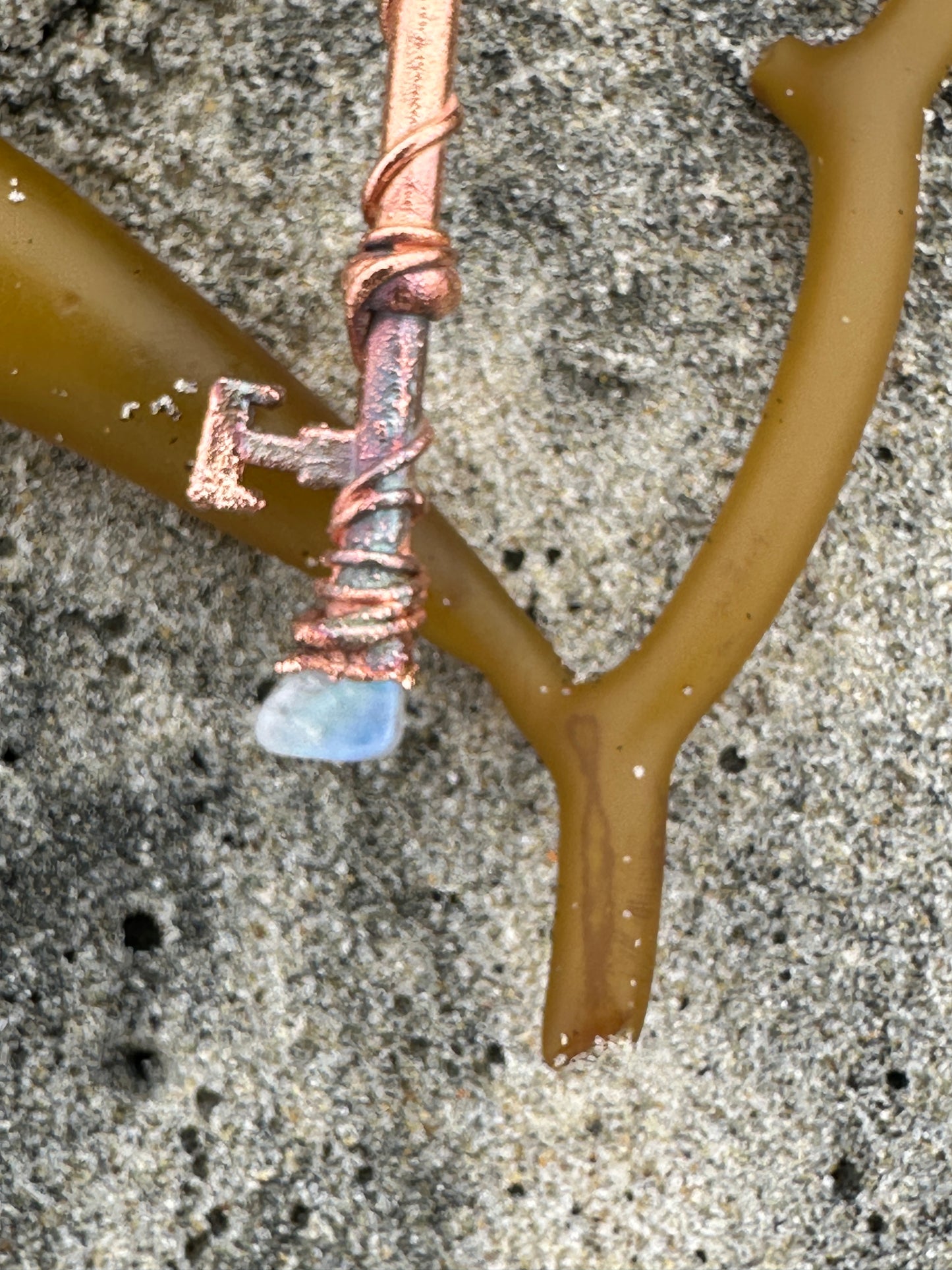 F. Key Necklace | Moonstone | Bright Copper