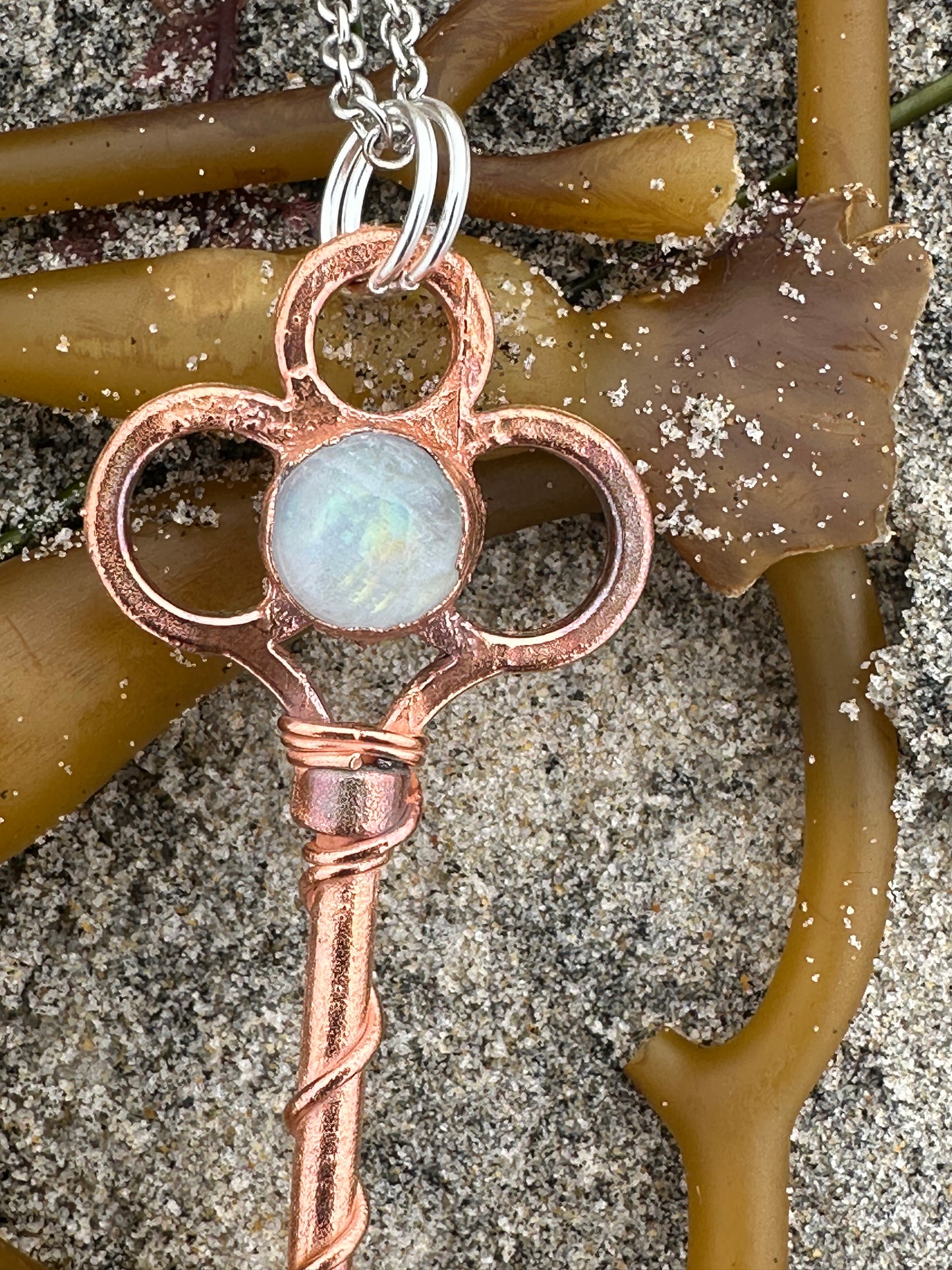 F. Key Necklace | Moonstone | Bright Copper