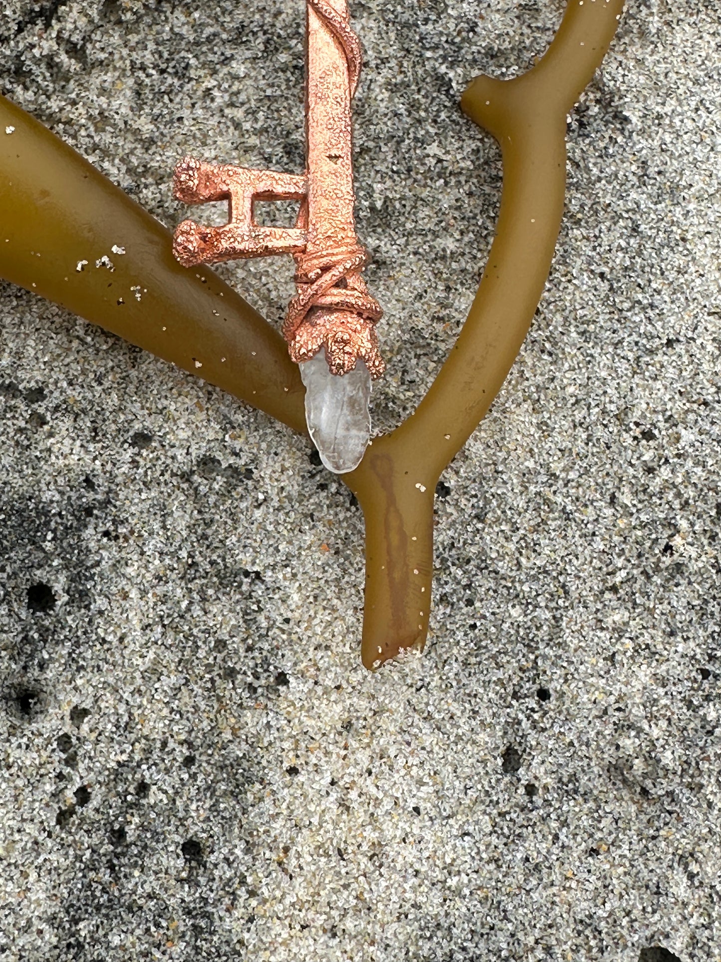 H. Key Necklace | Moonstone | Bright Copper