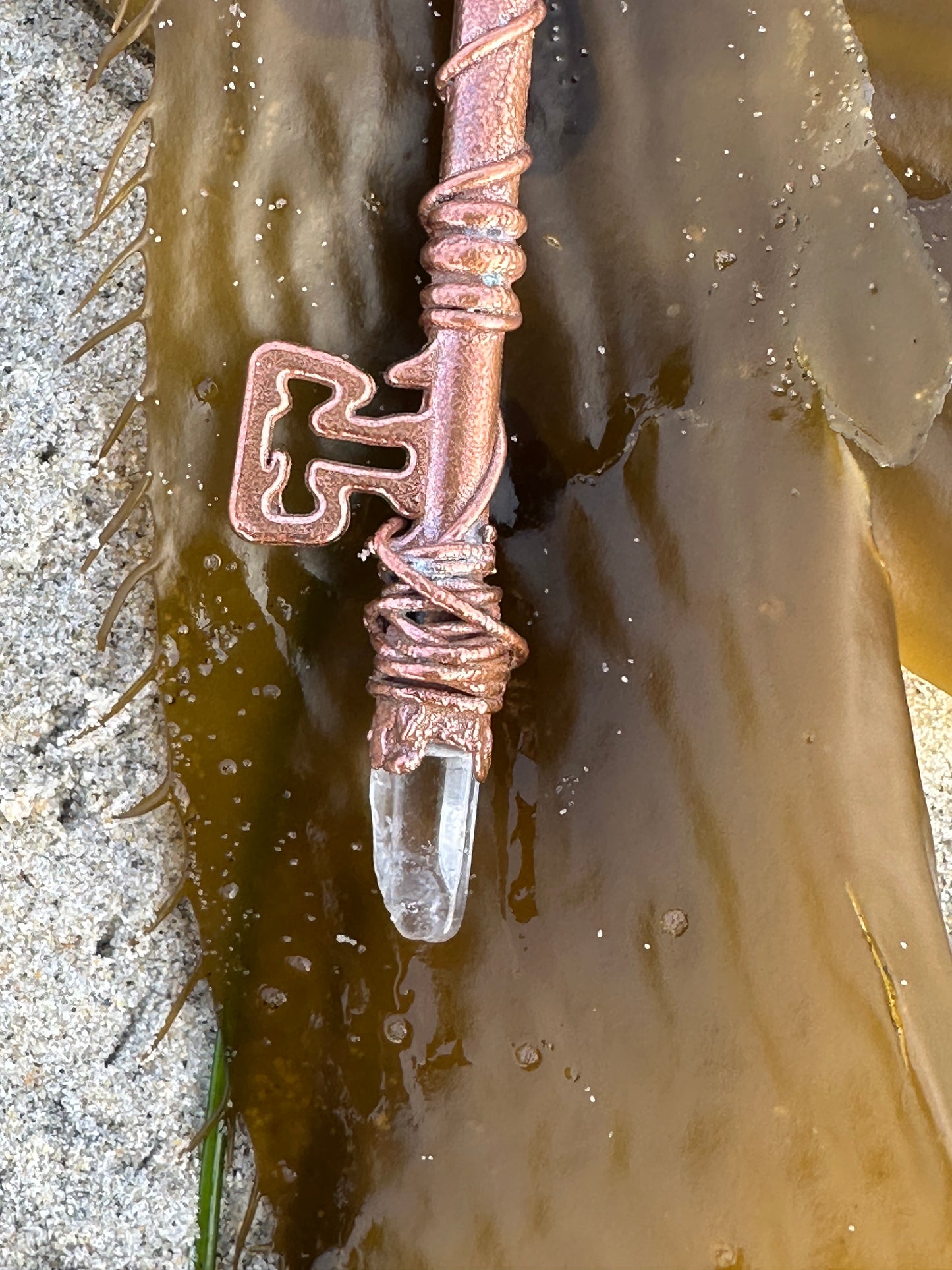 K. Key Necklace || Labradorite || Quartz | Bright Copper