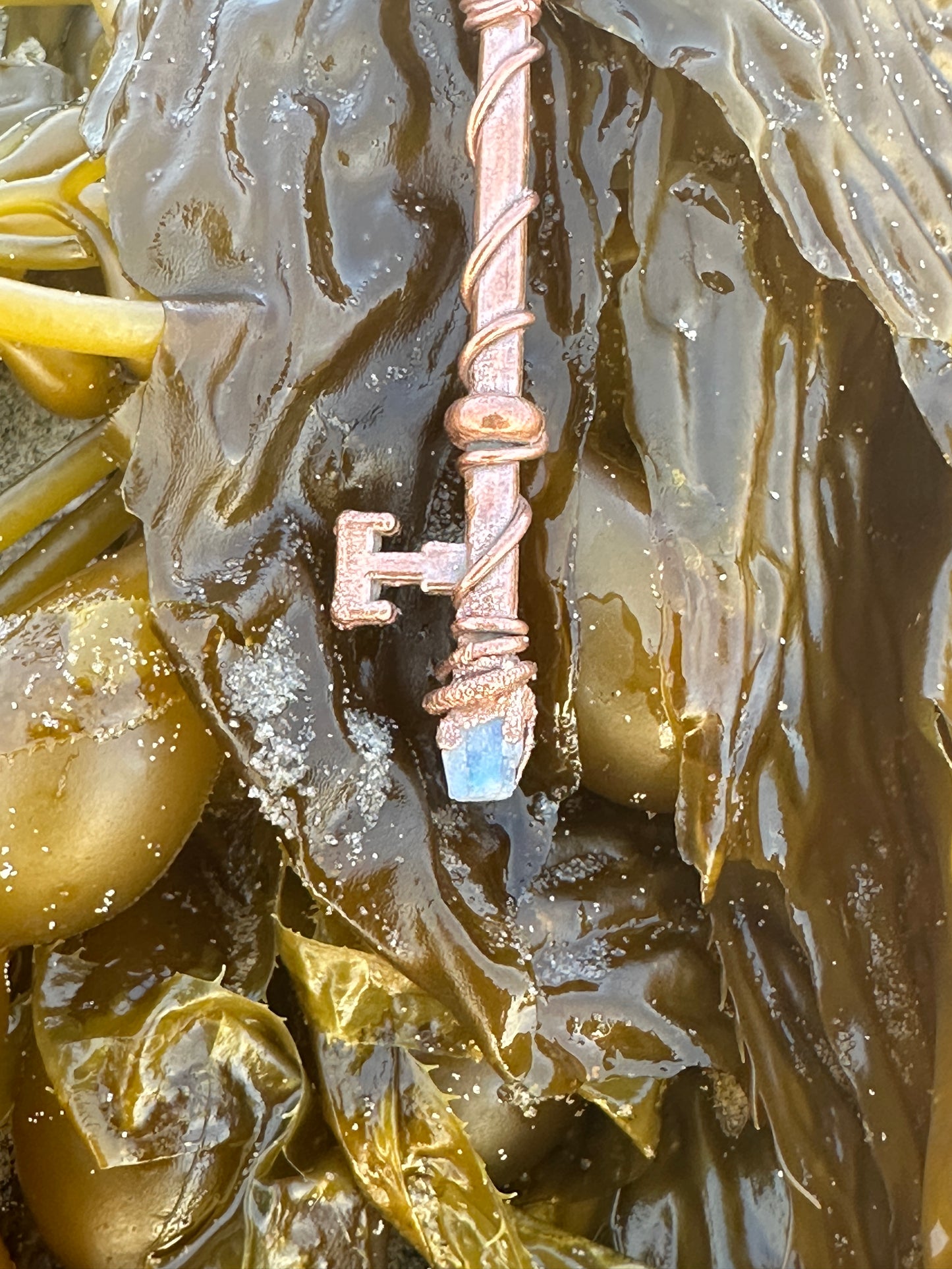 A. Key Necklace | Moonstone | Bright Copper