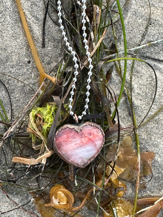 C. Heart Necklace | Hematite Quartz |