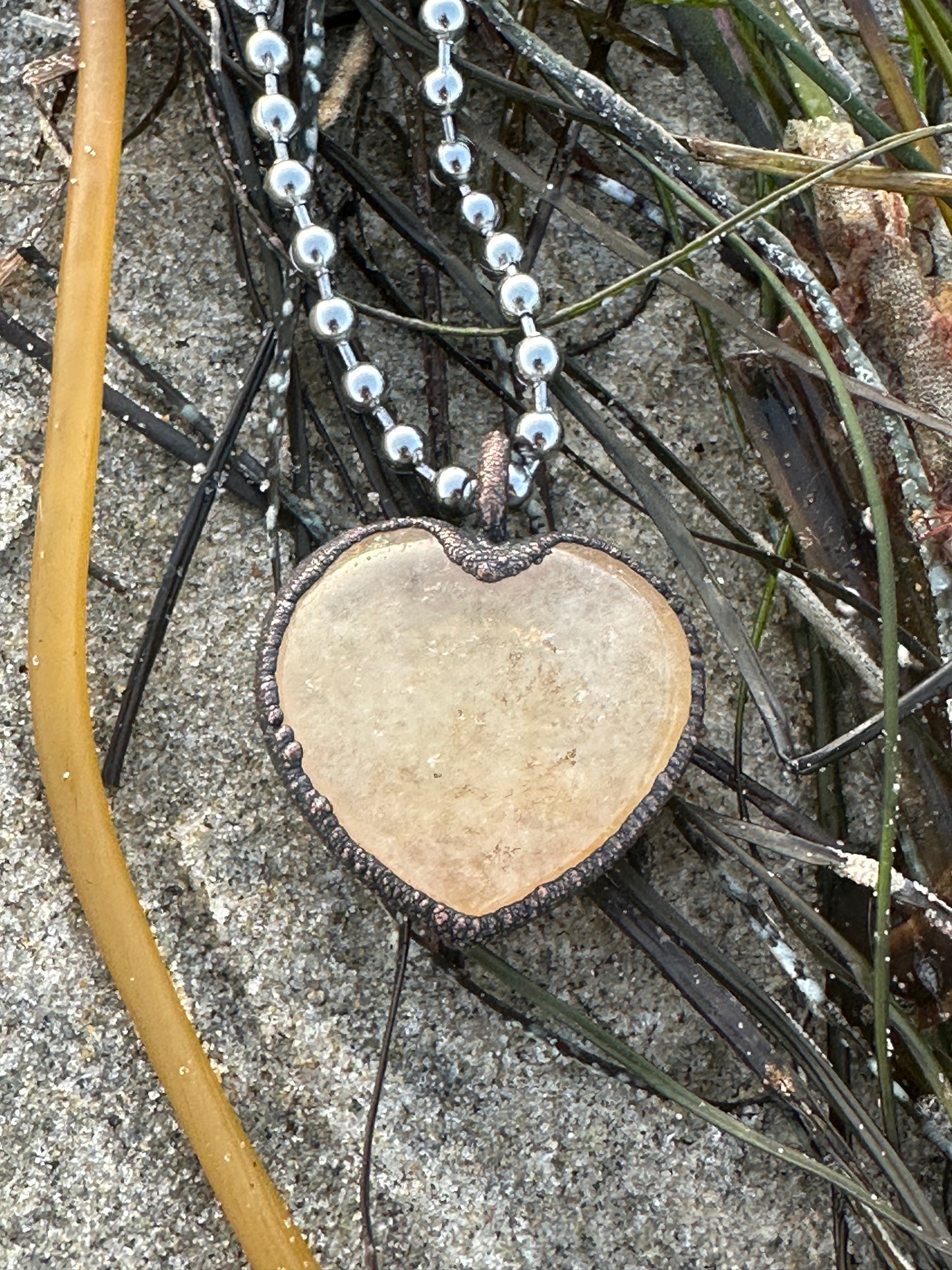 D. Heart Necklace |  Yellow Aventurine |