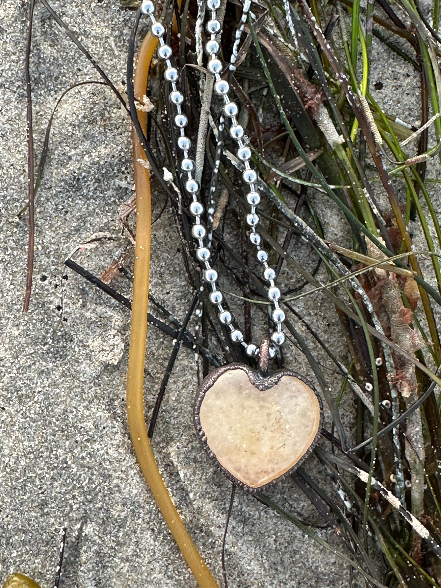 D. Heart Necklace |  Yellow Aventurine |