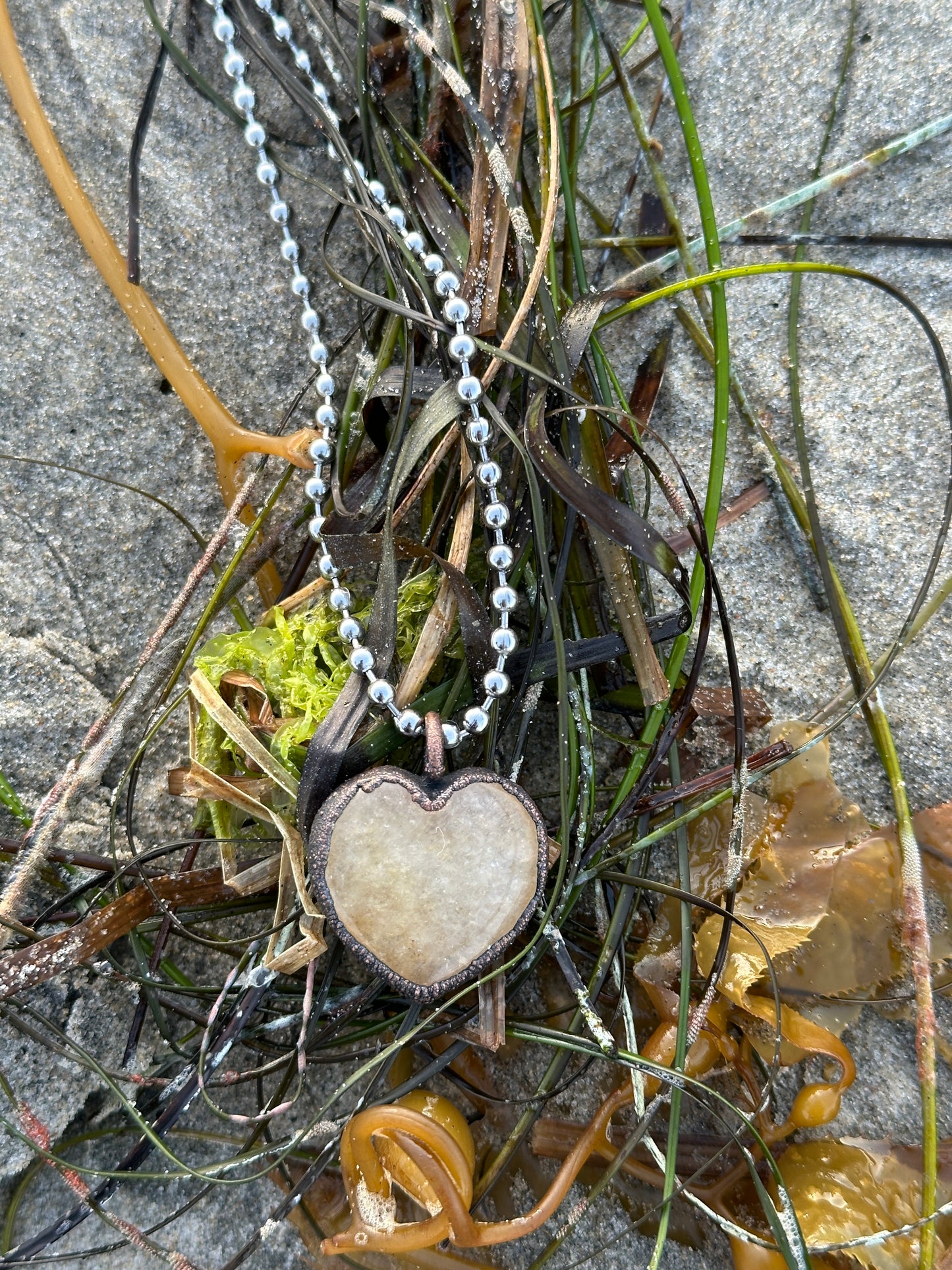 D. Heart Necklace |  Yellow Aventurine |