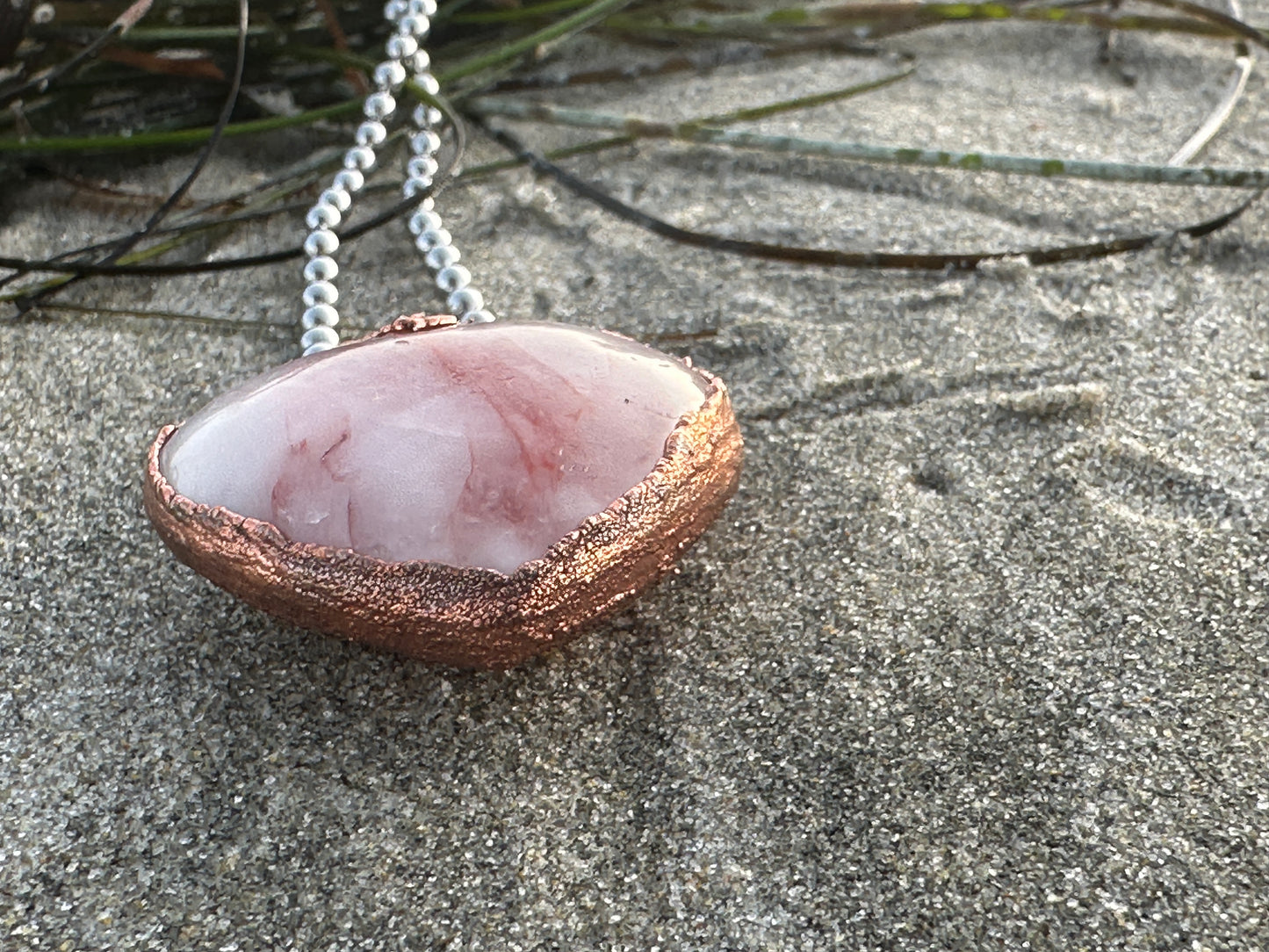 C. Heart Necklace | Hematite Quartz | #3