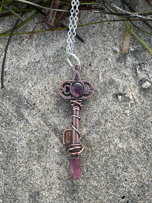 M. Key Necklace | Small | Amethyst