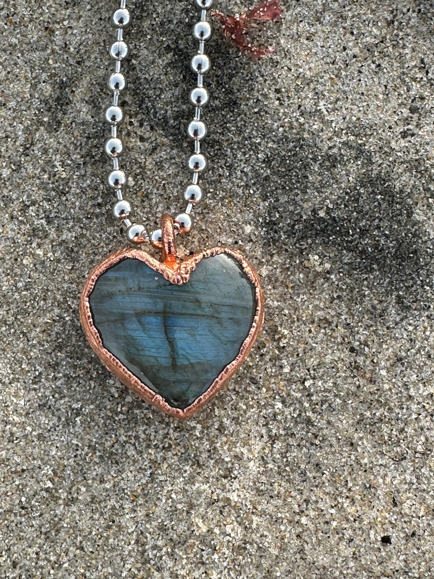 E. Heart Necklace |  Labradorite|