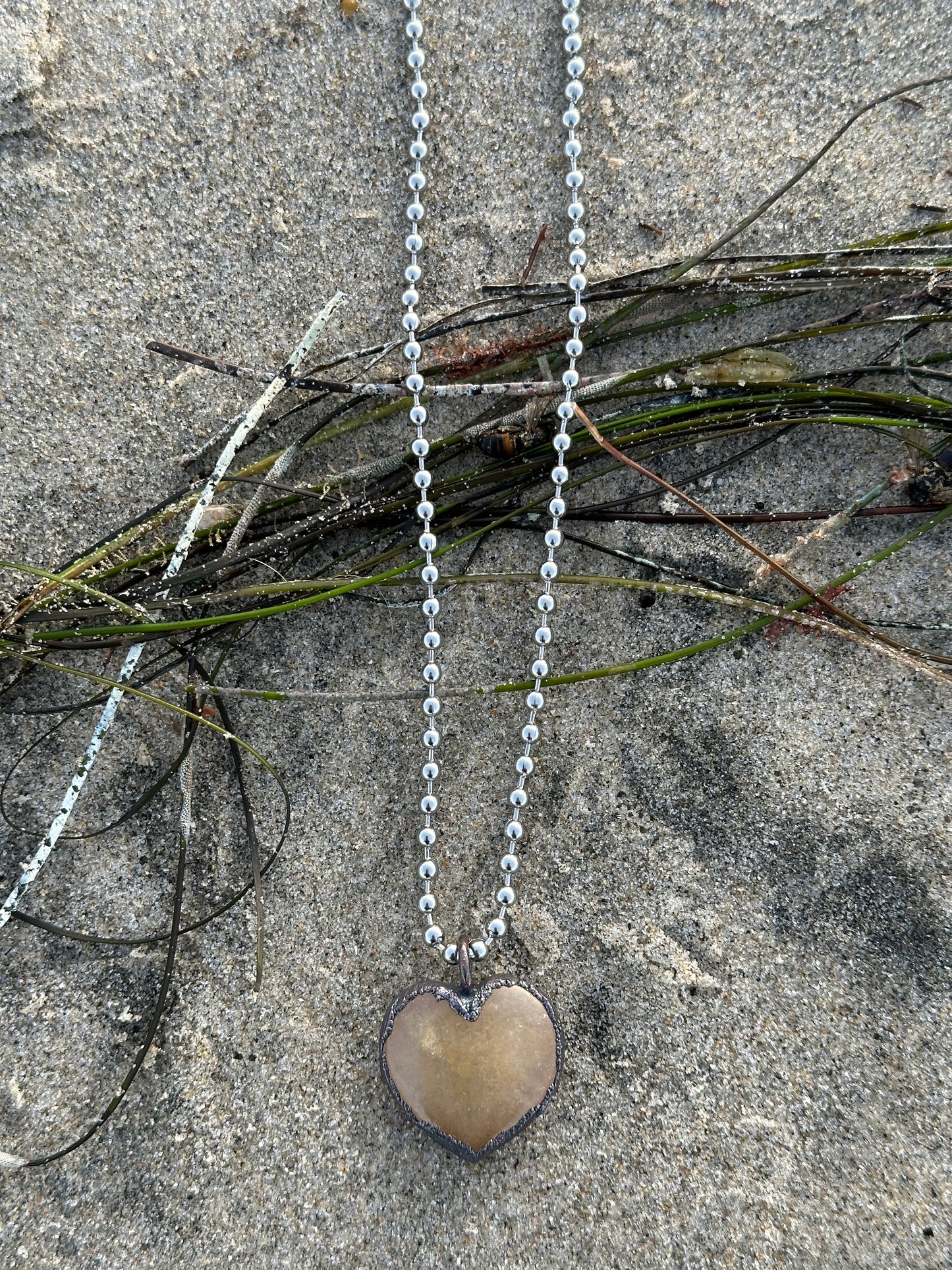 D. Heart Necklace |  Yellow Aventurine | #2