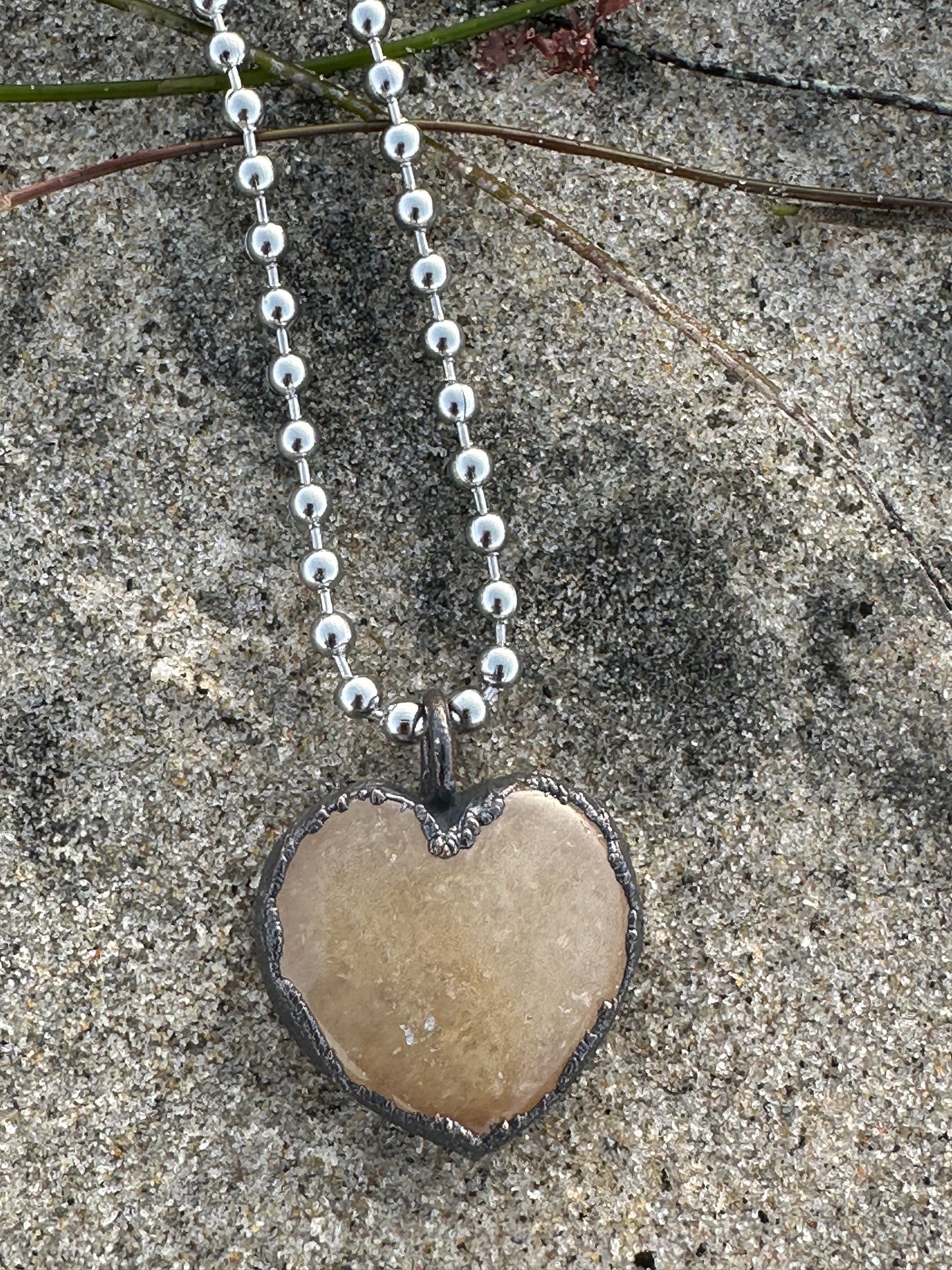 D. Heart Necklace |  Yellow Aventurine | #2