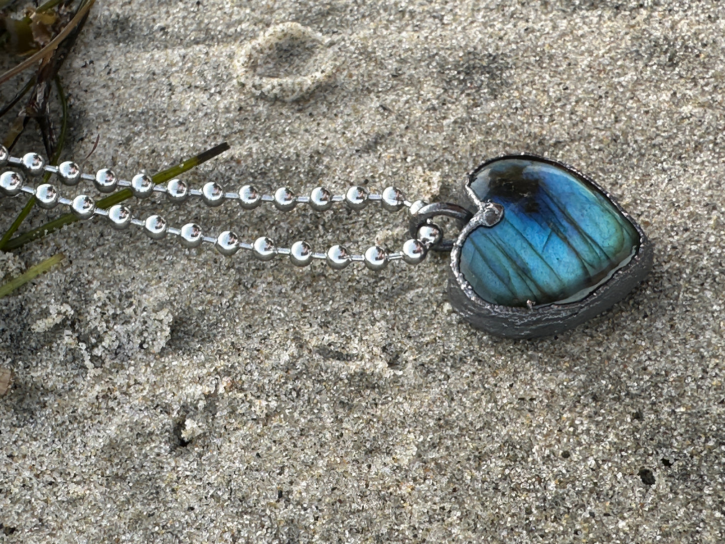 E. Heart Necklace |  Labradorite| #3