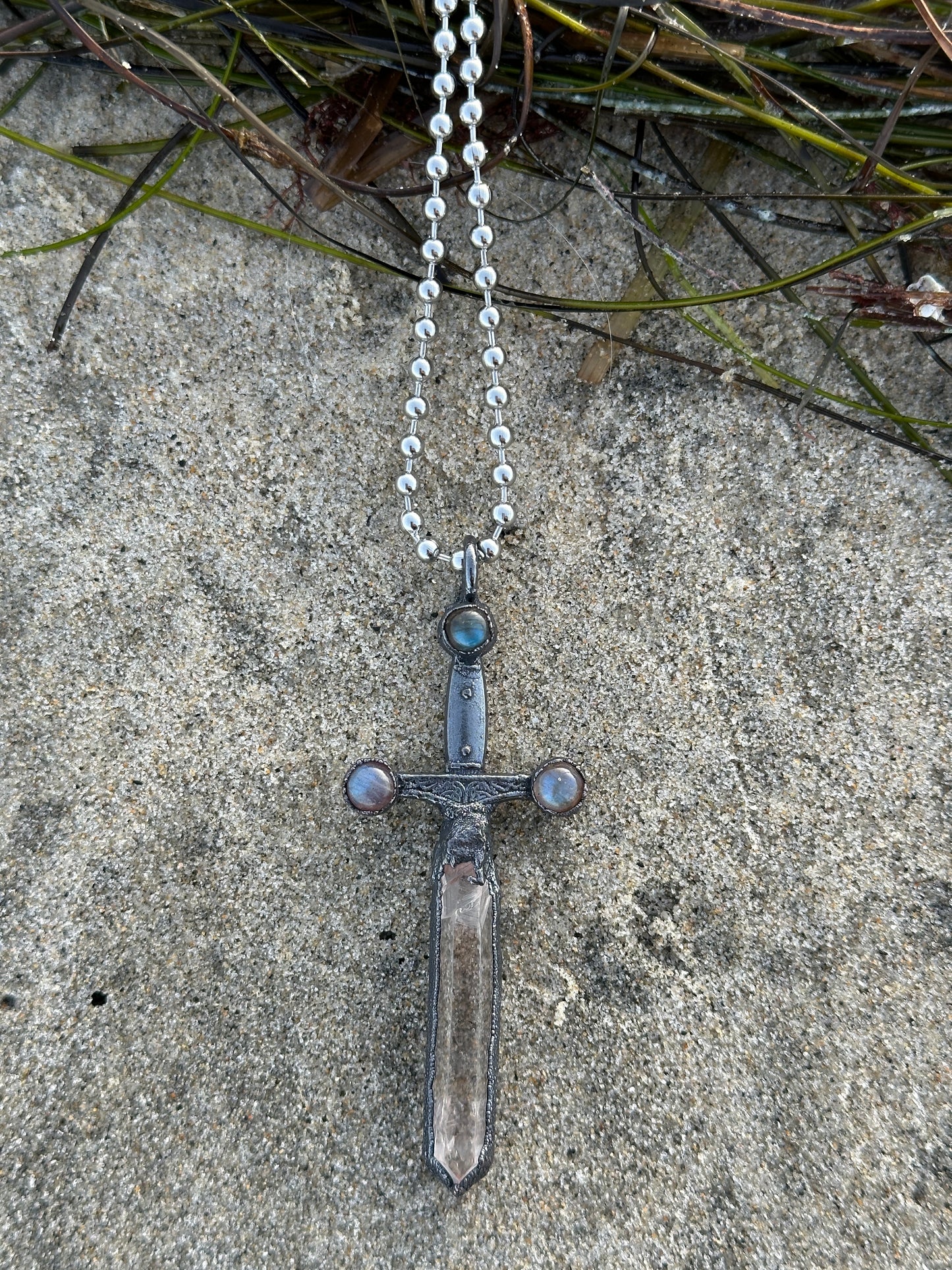O. Crystal Sword | Labradorite | Quartz
