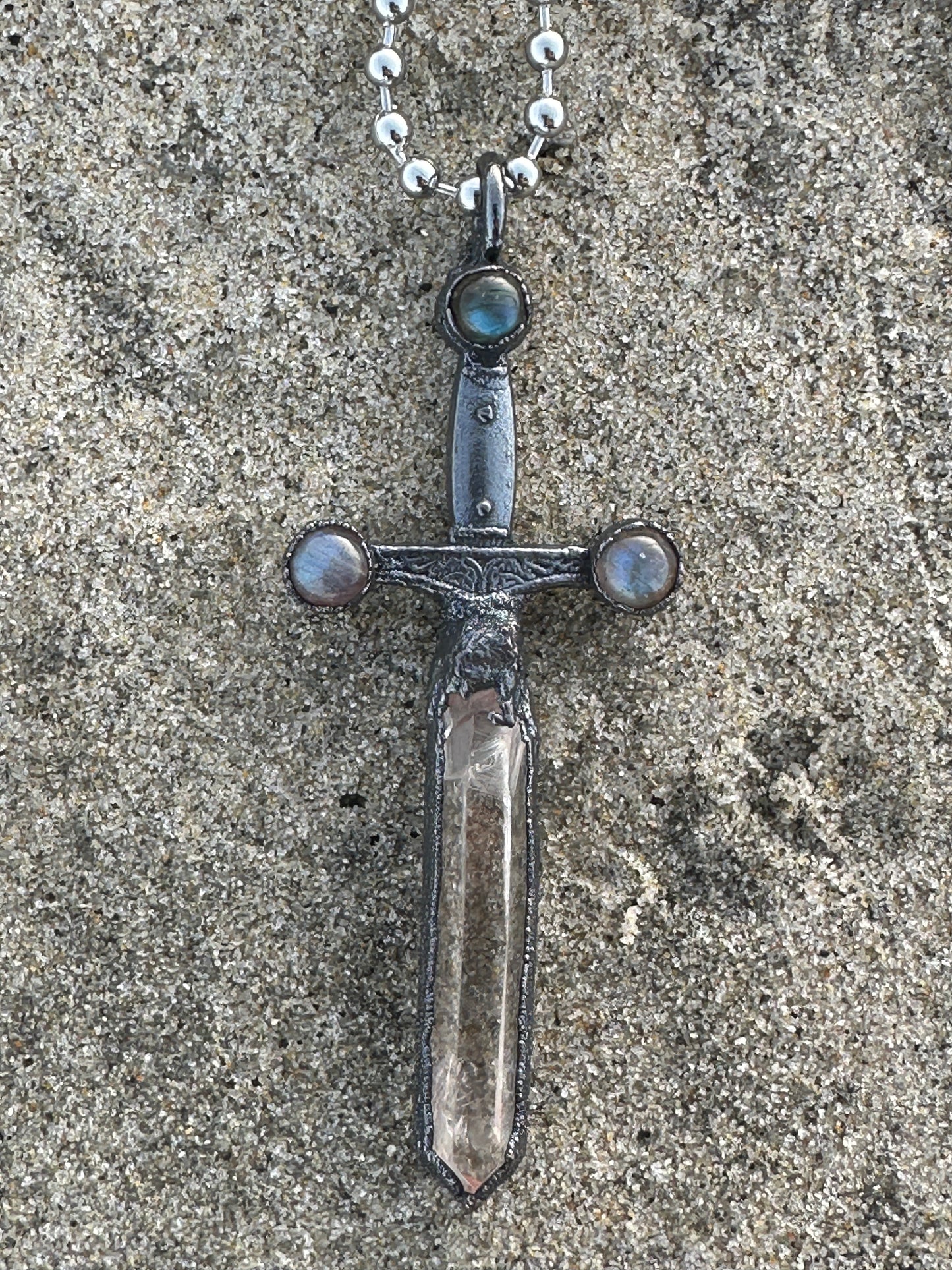 O. Crystal Sword | Labradorite | Quartz