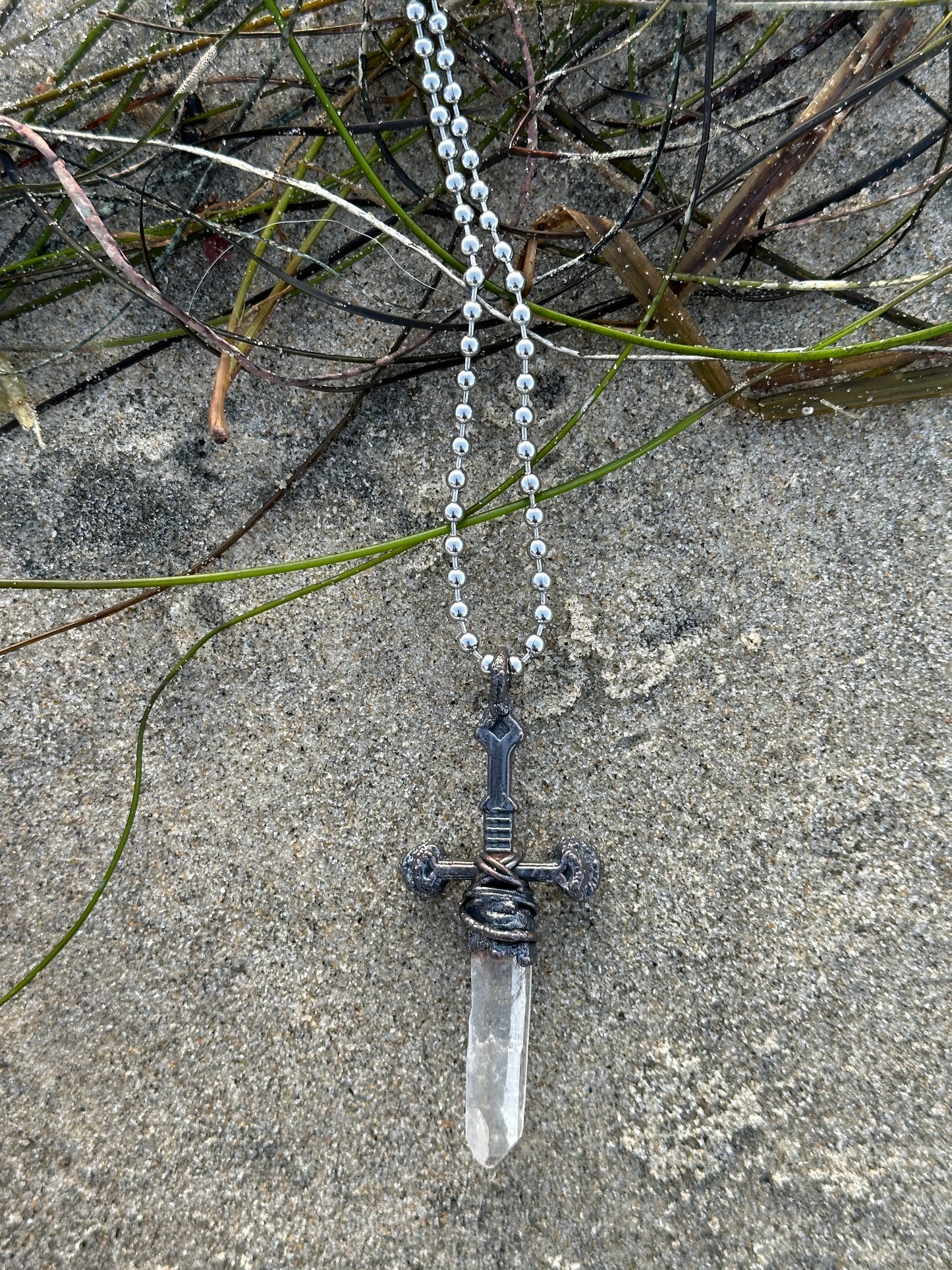 O. Crystal Sword | Rainbow Moonstone | Quartz