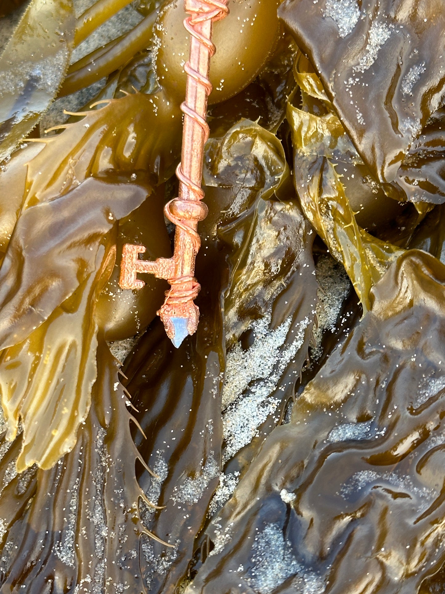 B. Key Necklace | Labradorite | Moonstone | Bright Copper